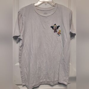 Men's Simpsons White Graphic Tee S Medium